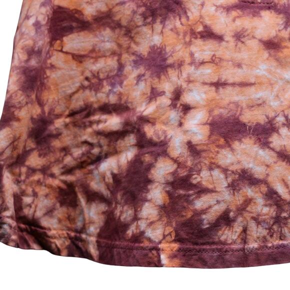 Baby Poncho Size 12 Month Orange Dusty Rose Tie Dye Hippie Kids Handcrafted Play - Picture 4 of 5